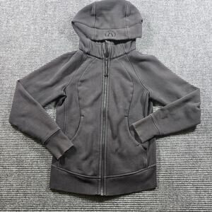 Lululemon Scuba Hoodie Women's 6 Black Full Zip Thumbholes